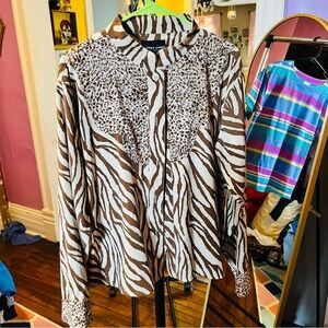 Vintage animal print top